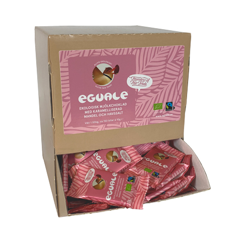 Eguale Mini Mjölkchoklad, havssalt, mandel 10g